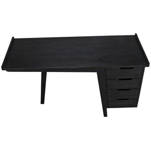 Noir Furniture Kennedy Desk, Charcoal Black-Noir Furniture-Blue Hand Home