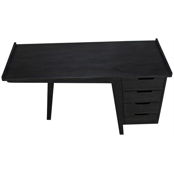 Noir Furniture Kennedy Desk, Charcoal Black-Noir Furniture-Blue Hand Home
