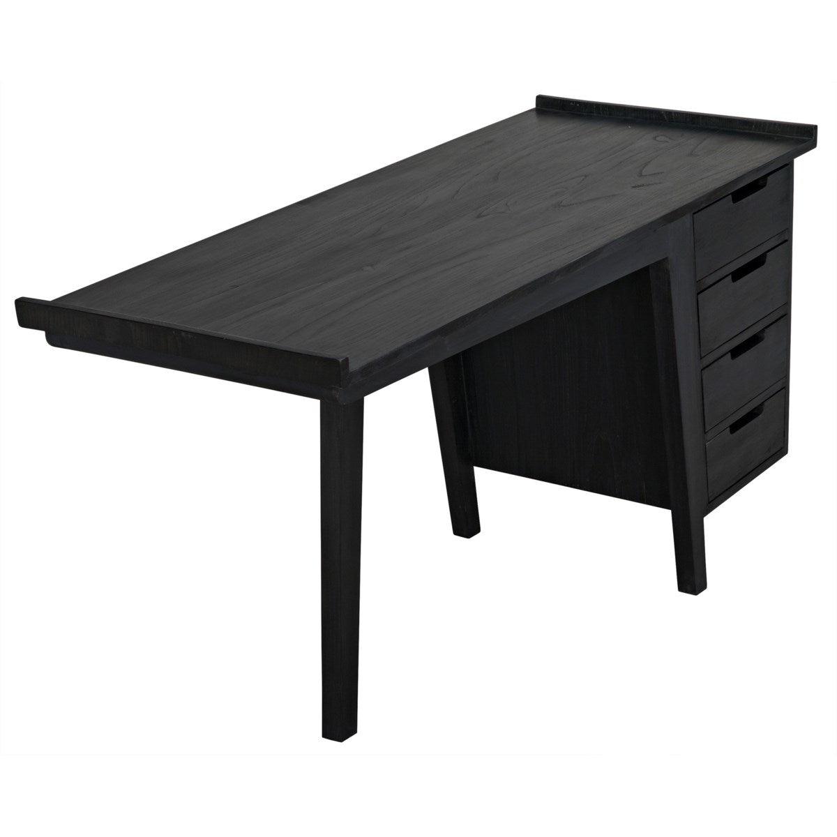 Noir Furniture Kennedy Desk, Charcoal Black-Noir Furniture-Blue Hand Home