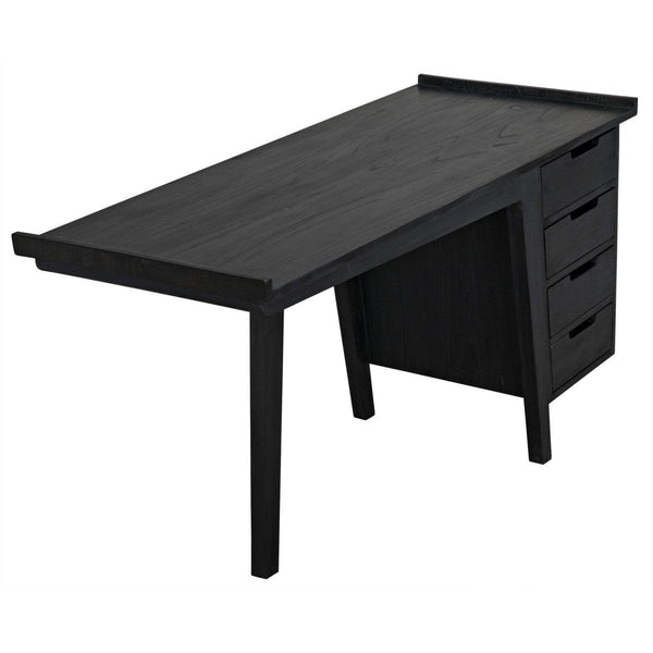 Noir Furniture Kennedy Desk, Charcoal Black-Noir Furniture-Blue Hand Home