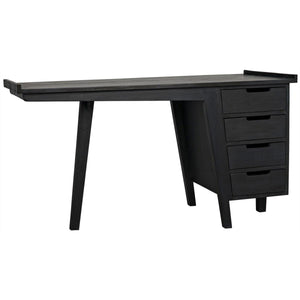 Noir Furniture Kennedy Desk, Charcoal Black-Noir Furniture-Blue Hand Home
