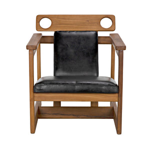 Buraco Relax Chair, Teak-Noir Furniture-Blue Hand Home