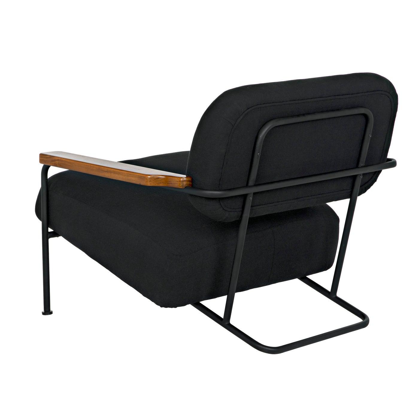 Zeus Chair with Black Cotton Fabric