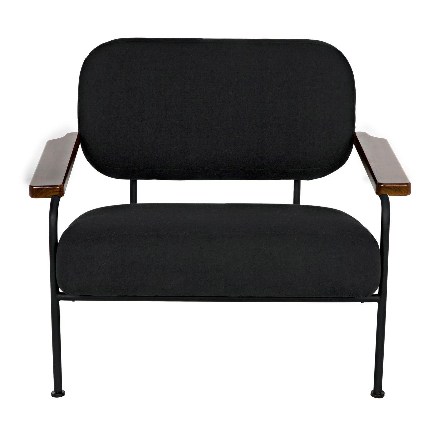 Zeus Chair with Black Cotton Fabric