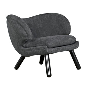Valerie Chair with Grey Fabric-Noir Furniture-Blue Hand Home