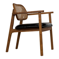 Tolka Chair, Teak with Leather Seat