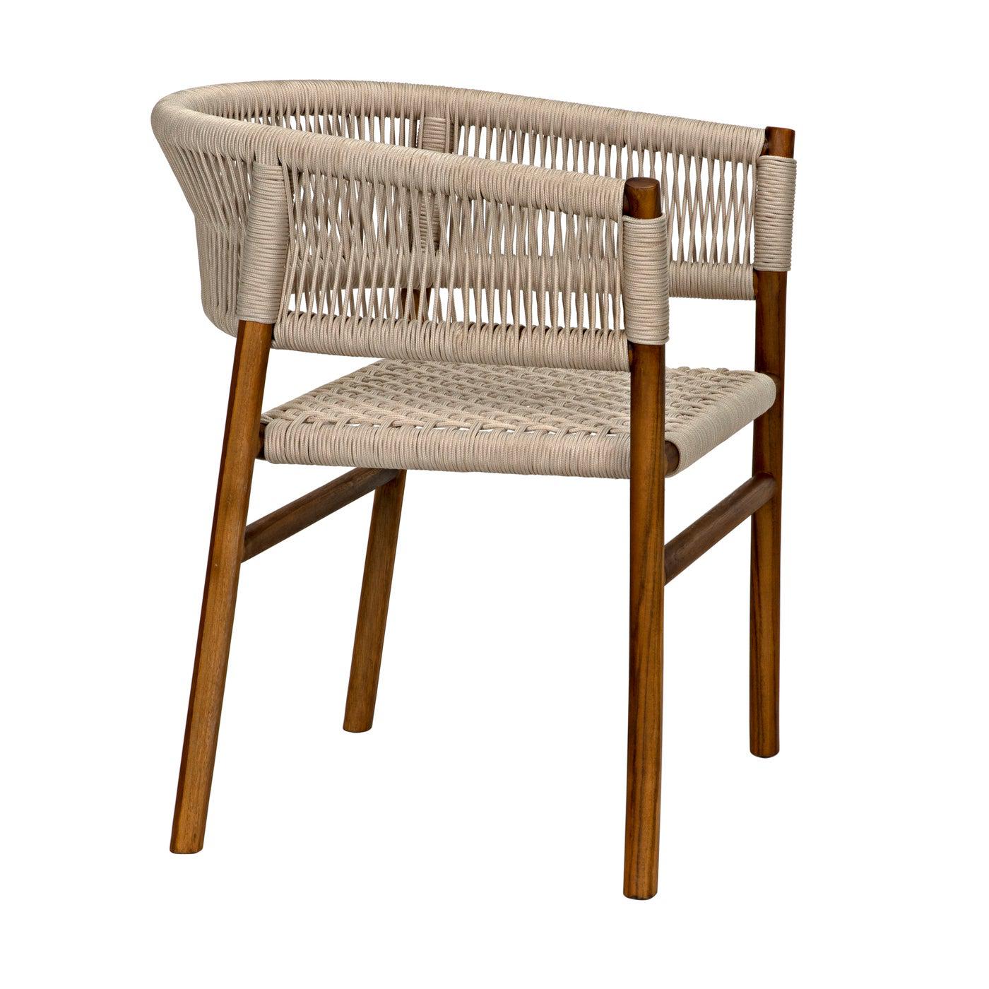 Conrad Chair, Teak with Woven Rope-Noir Furniture-Blue Hand Home