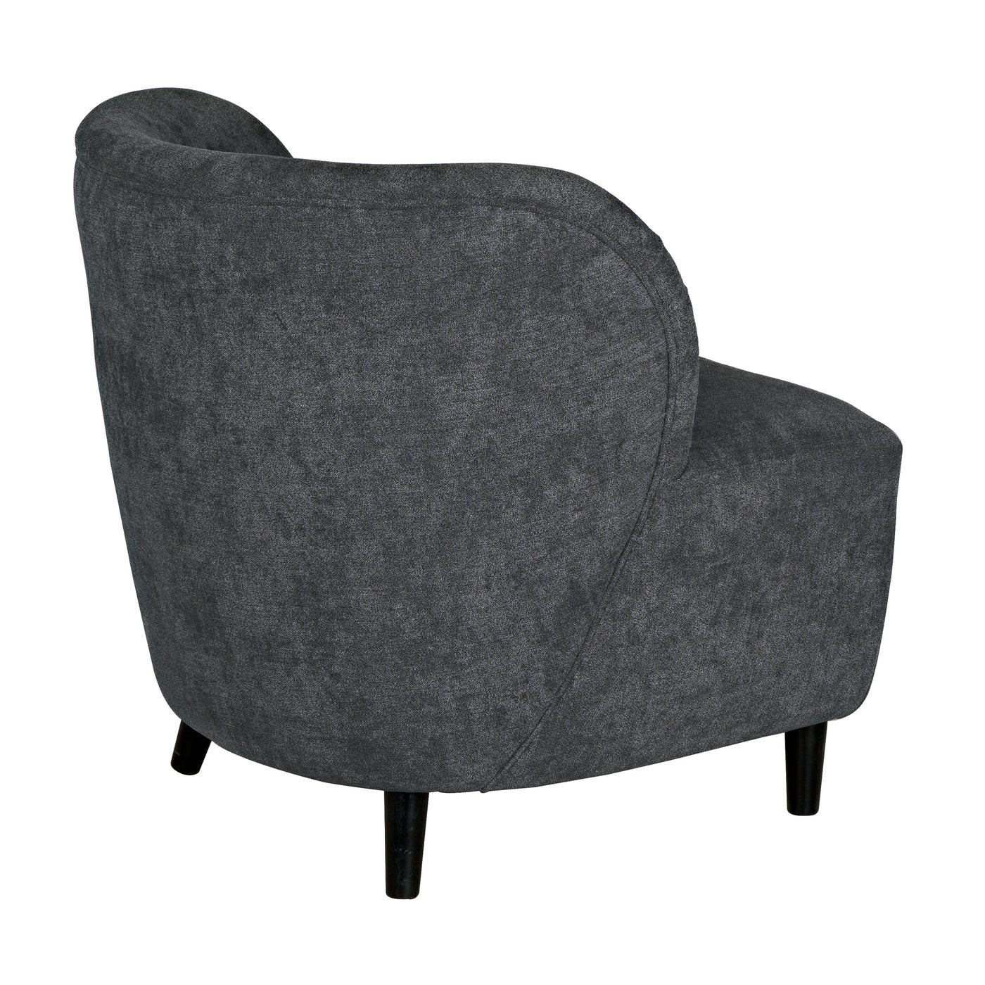 Laffont Chair with Grey Fabric-Noir Furniture-Blue Hand Home