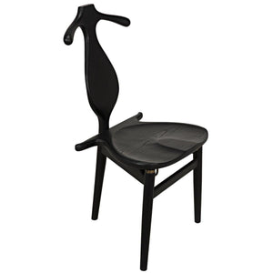 Noir Furniture Figaro Chair with Jewelry Box, Charcoal Black-Noir Furniture-Blue Hand Home