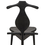 Noir Furniture Figaro Chair with Jewelry Box, Charcoal Black-Noir Furniture-Blue Hand Home