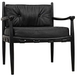 Noir Furniture Fogel Lounge Chair, Charcoal Black-Noir Furniture-Blue Hand Home