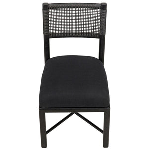 Noir Furniture Lobos Chair, Charcoal Black-Noir Furniture-Blue Hand Home