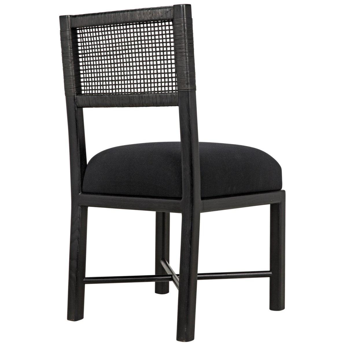 Noir Furniture Lobos Chair, Charcoal Black-Noir Furniture-Blue Hand Home