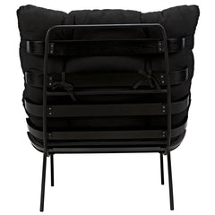 Hanzo Chair with Steel Legs, Charcoal Black