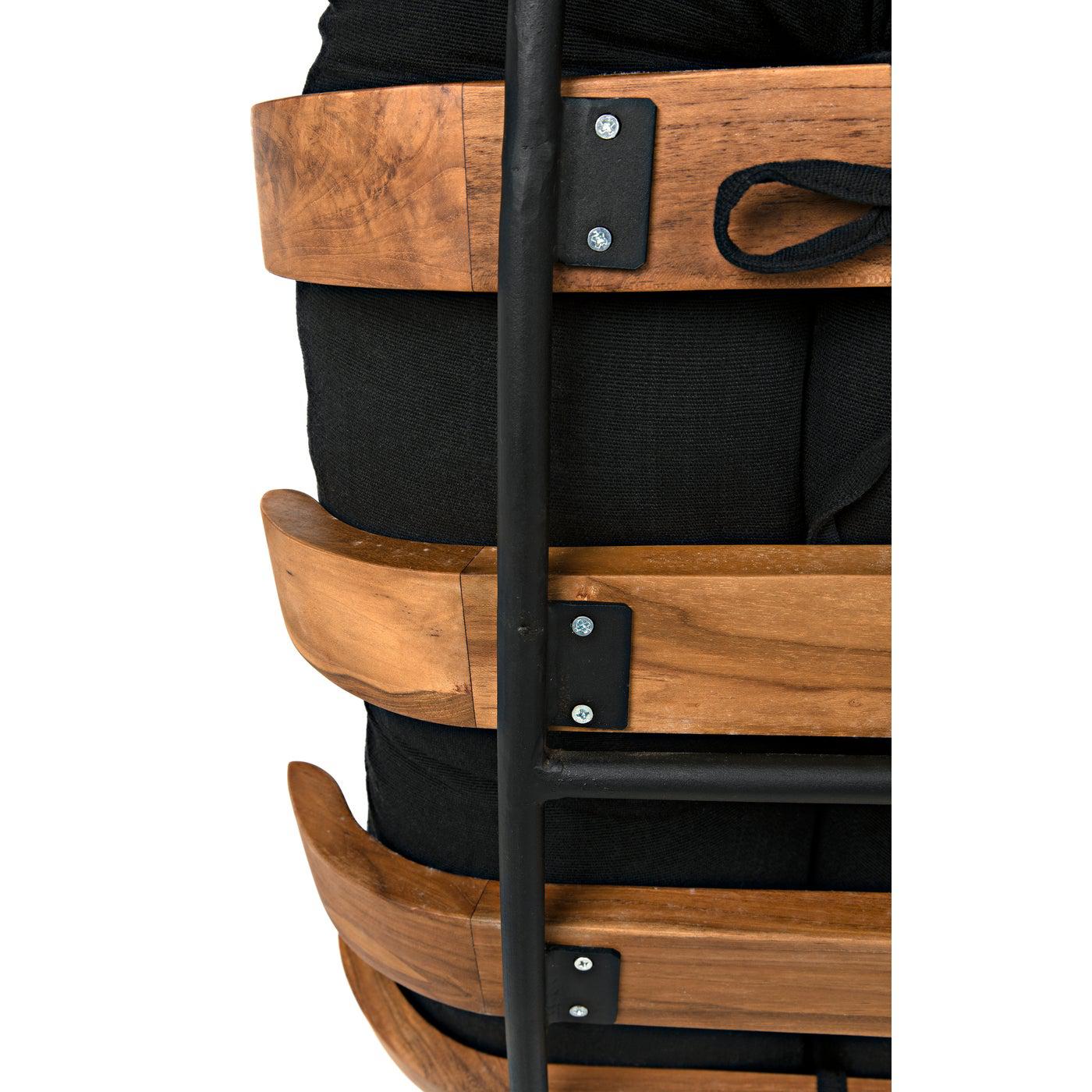 Hanzo Chair with Steel Legs, Teak