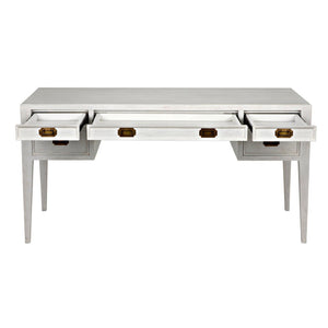 Noir Africa Desk, White Wash-Noir Furniture-Blue Hand Home