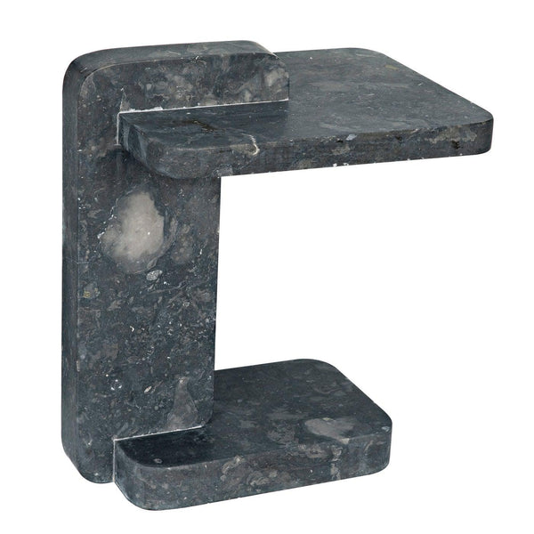 North Side Table, Black Marble-Noir Furniture-Blue Hand Home