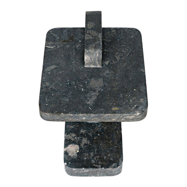 North Side Table, Black Marble-Noir Furniture-Blue Hand Home