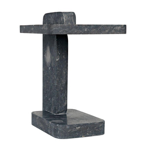 North Side Table, Black Marble-Noir Furniture-Blue Hand Home