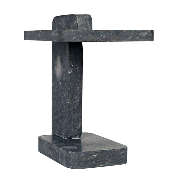 North Side Table, Black Marble-Noir Furniture-Blue Hand Home