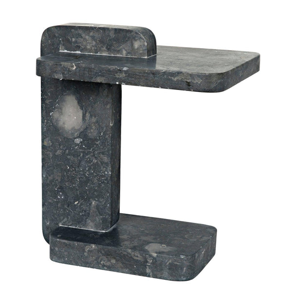 North Side Table, Black Marble-Noir Furniture-Blue Hand Home