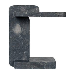 North Side Table, Black Marble-Noir Furniture-Blue Hand Home