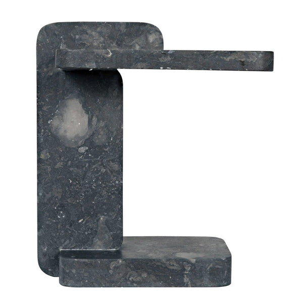 North Side Table, Black Marble-Noir Furniture-Blue Hand Home