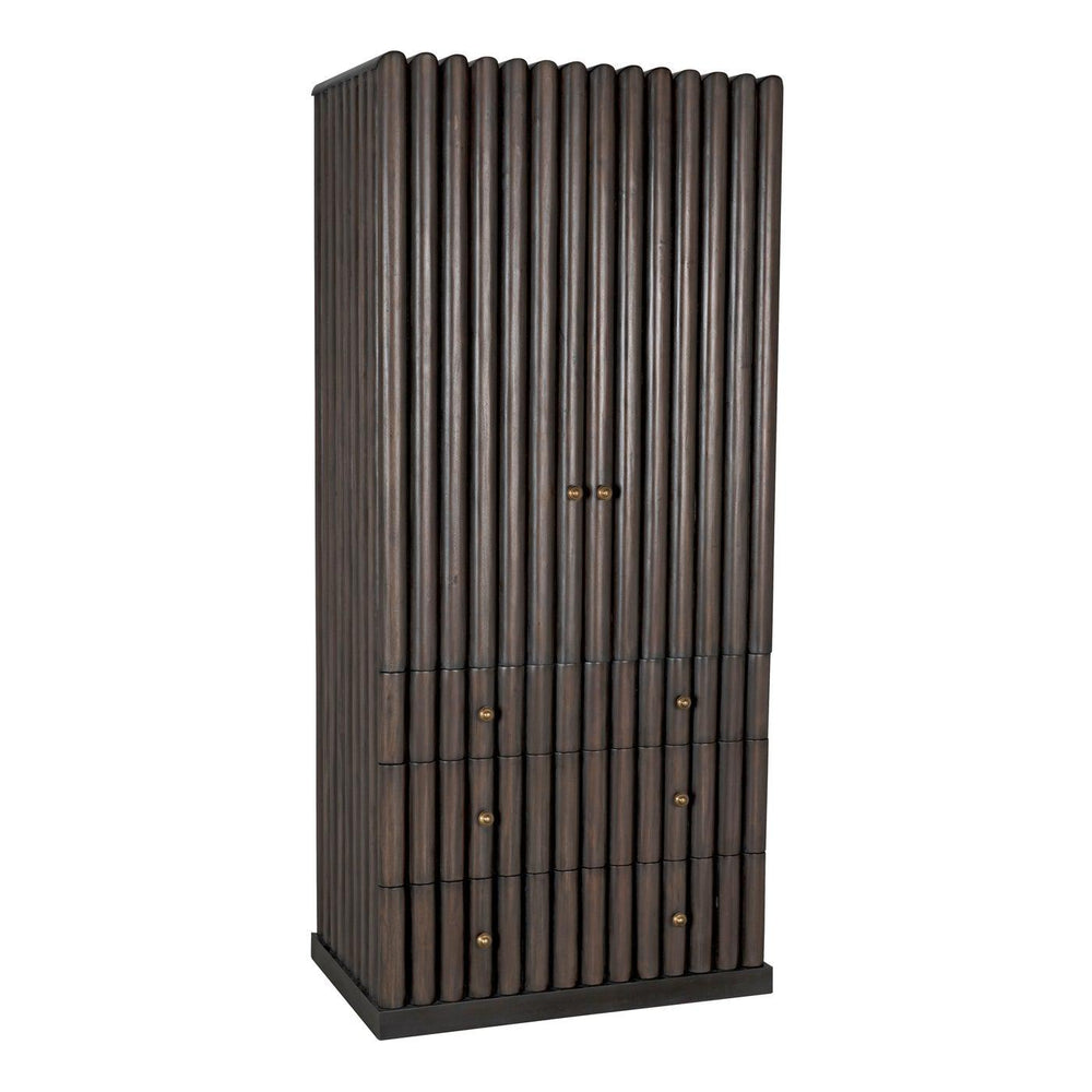 Amunet Hutch, Pale Rubbed with Light Brown Trim-Noir Furniture-Blue Hand Home