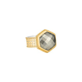 Anna Beck Pyrite Hexagon Ring - Gold-Anna Beck Jewelry-Blue Hand Home