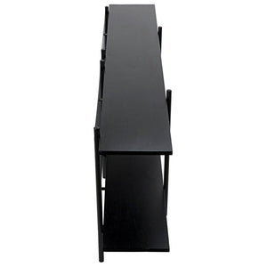 Anniston Console Steel/Walnut Shelves-CFC Furniture-Blue Hand Home