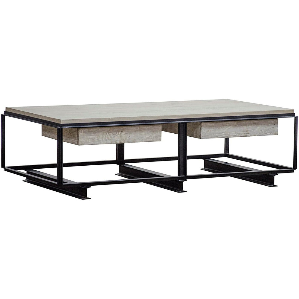 Ansell Coffee Table, Reclaimed Lumber Top-Blue Hand Home