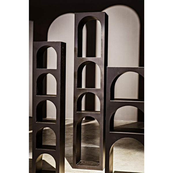 Aqueduct Bookcase, A, Black Metal-Noir Furniture-Blue Hand Home