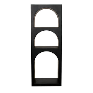 Aqueduct Bookcase, A, Black Metal-Noir Furniture-Blue Hand Home