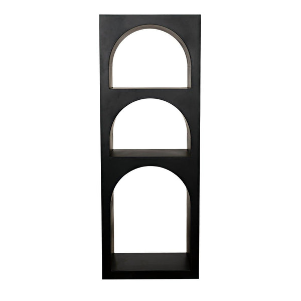 Aqueduct Bookcase, A, Black Metal-Noir Furniture-Blue Hand Home