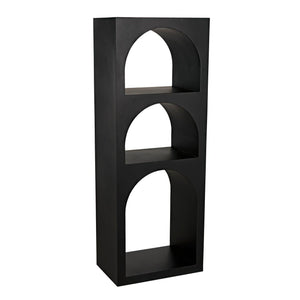 Aqueduct Bookcase, A, Black Metal-Noir Furniture-Blue Hand Home