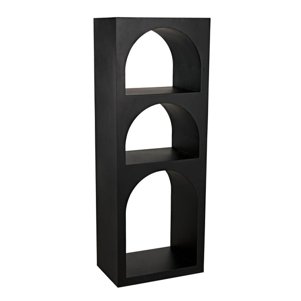 Aqueduct Bookcase, A, Black Metal-Noir Furniture-Blue Hand Home