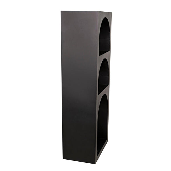 Aqueduct Bookcase, A, Black Metal-Noir Furniture-Blue Hand Home