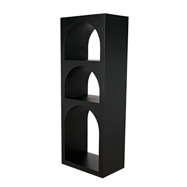 Aqueduct Bookcase, A, Black Metal-Noir Furniture-Blue Hand Home