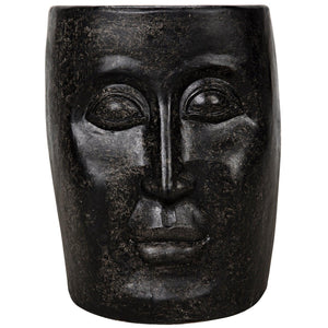 Head Side Table, Black Fiber Cement-Noir Furniture-Blue Hand Home