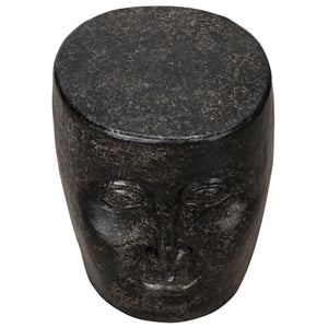Head Side Table, Black Fiber Cement-Noir Furniture-Blue Hand Home