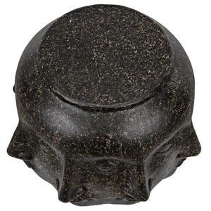 Multi-Face Stool, Black Fiber Cement-Noir Furniture-Blue Hand Home