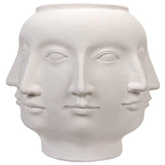 Multi-Face Stool, White Fiber Cement