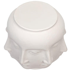 Multi-Face Stool, White Fiber Cement
