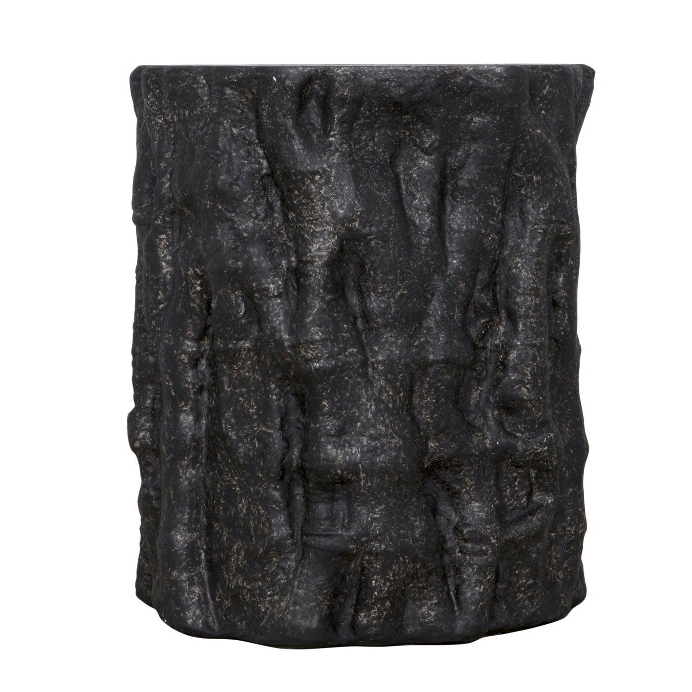 Damono Stool/Side Table, Black Fiber Cement