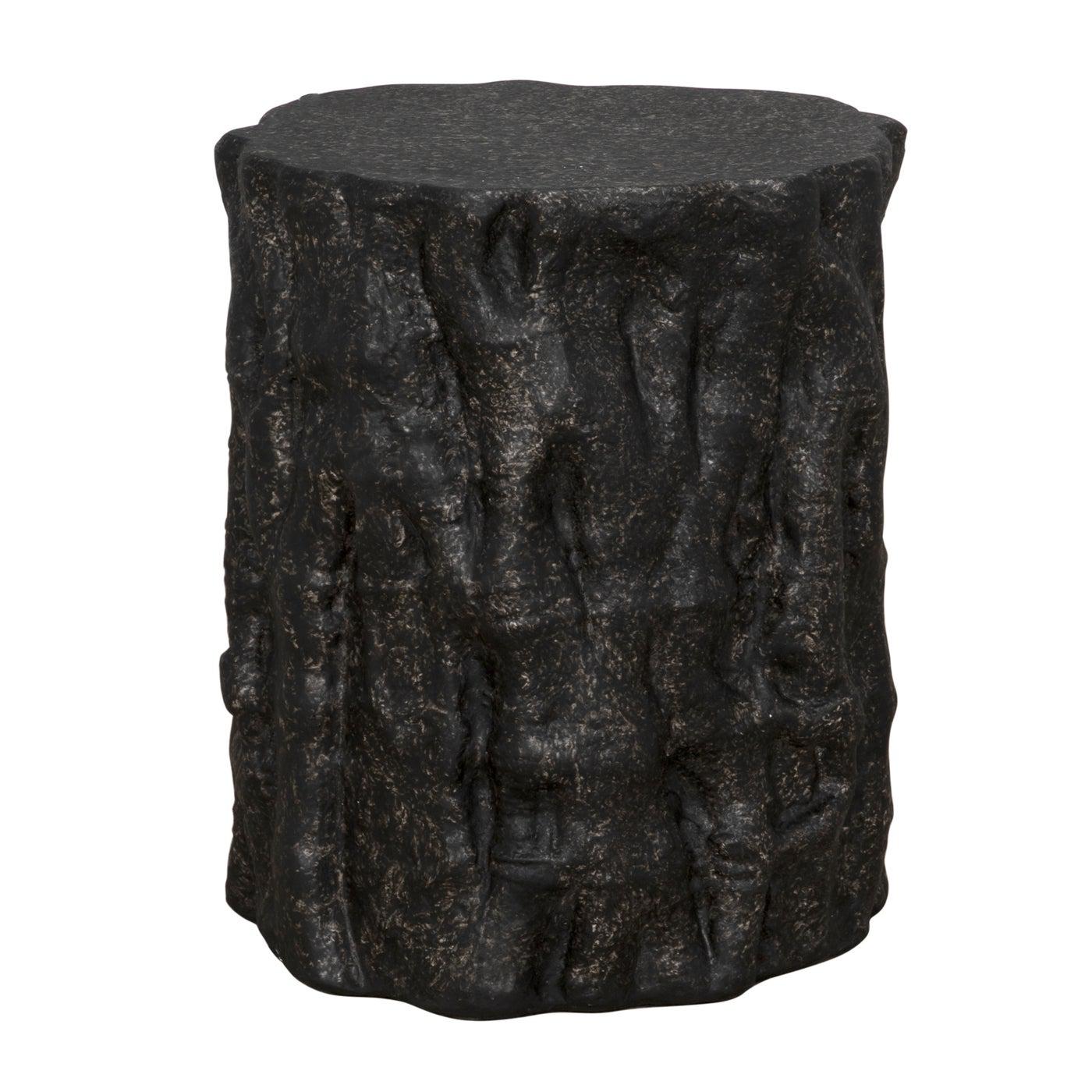 Damono Stool/Side Table, Black Fiber Cement