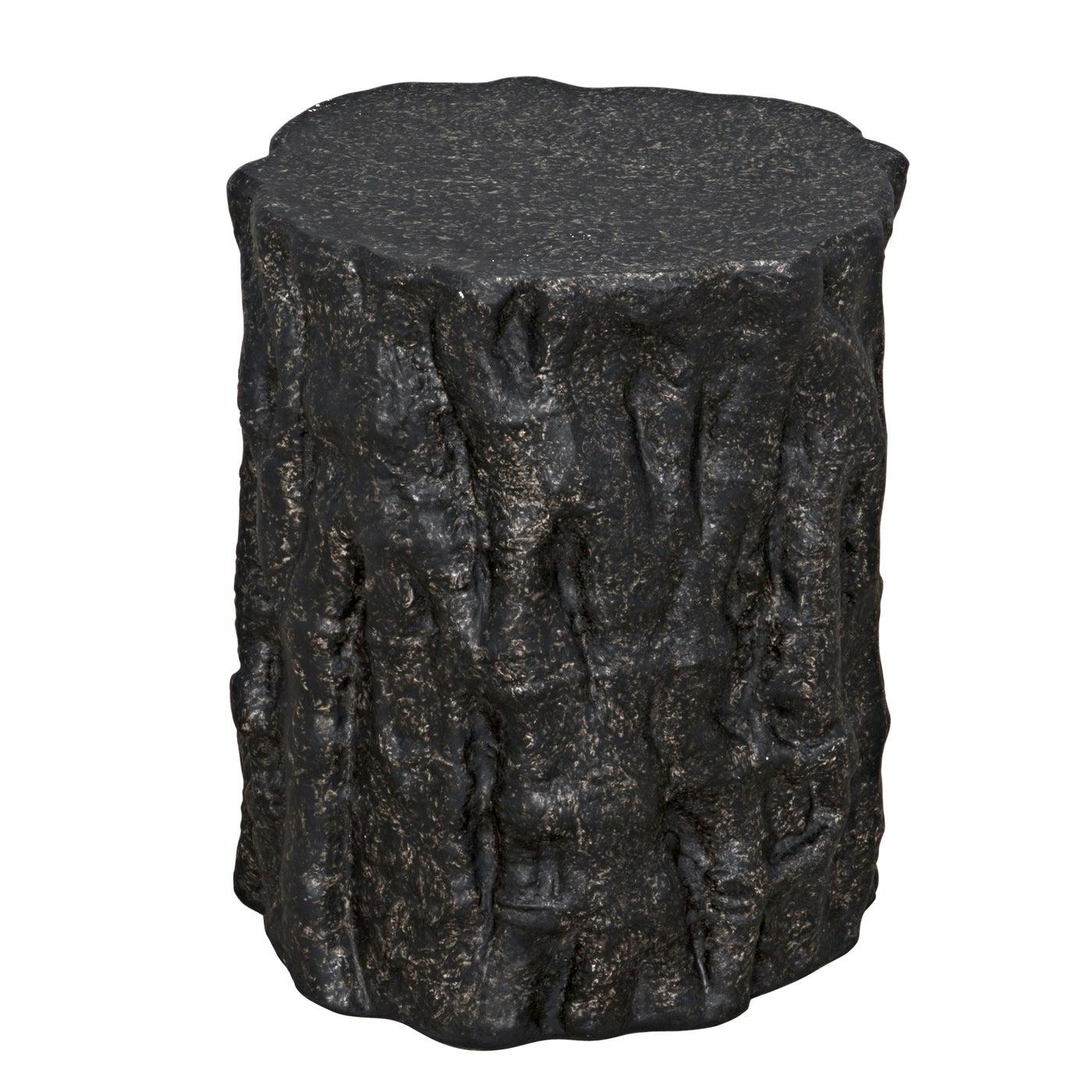 Damono Stool/Side Table, Black Fiber Cement