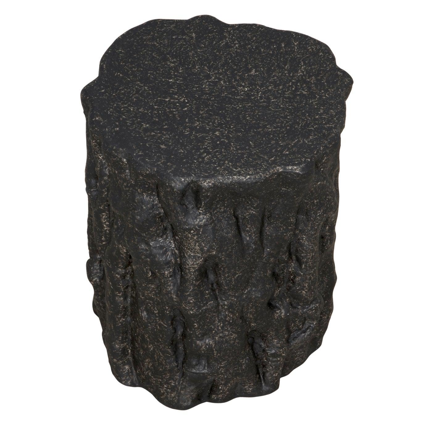 Damono Stool/Side Table, Black Fiber Cement