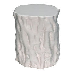 Damono Stool/Side Table, White Fiber Cement