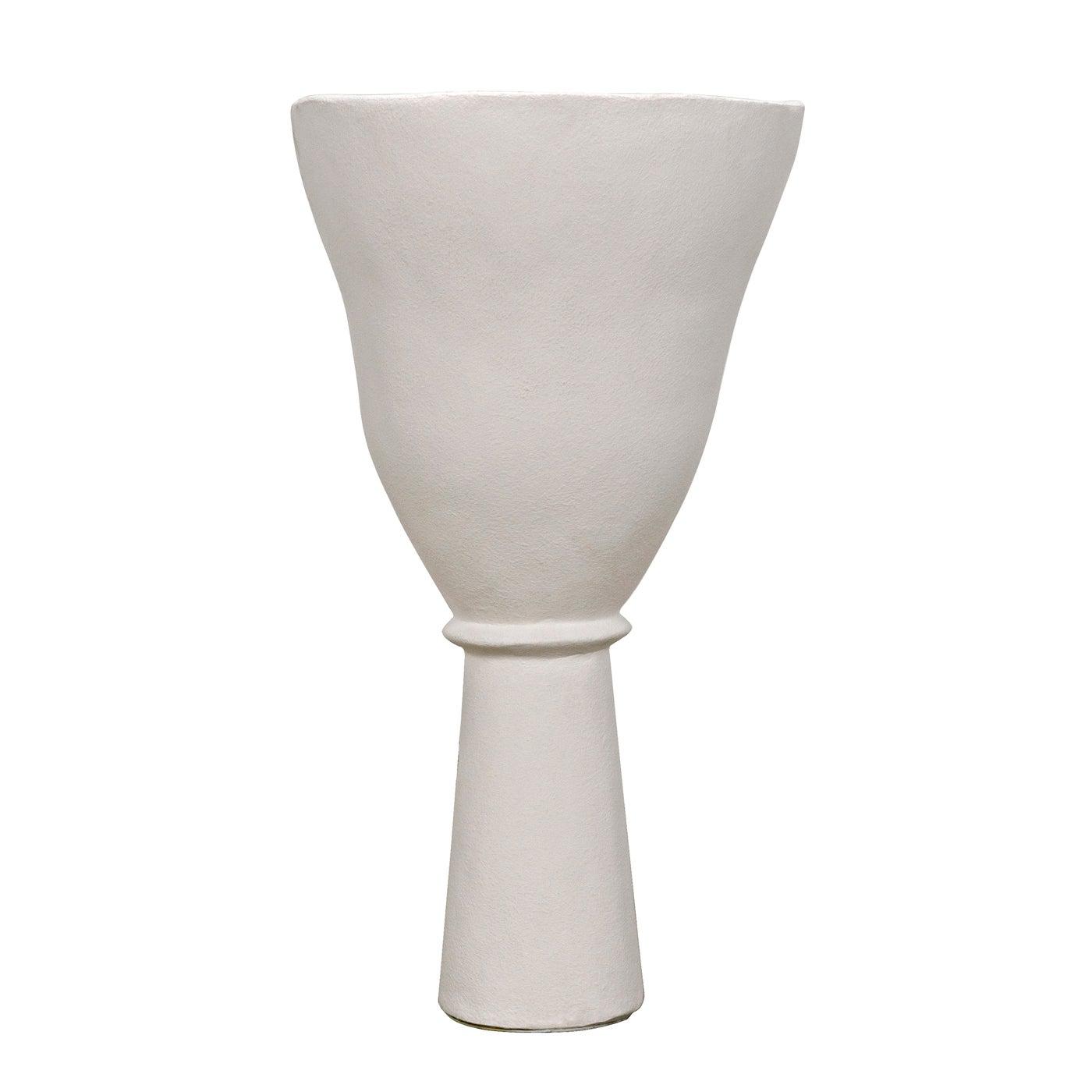 Vase, White Fiber Cement