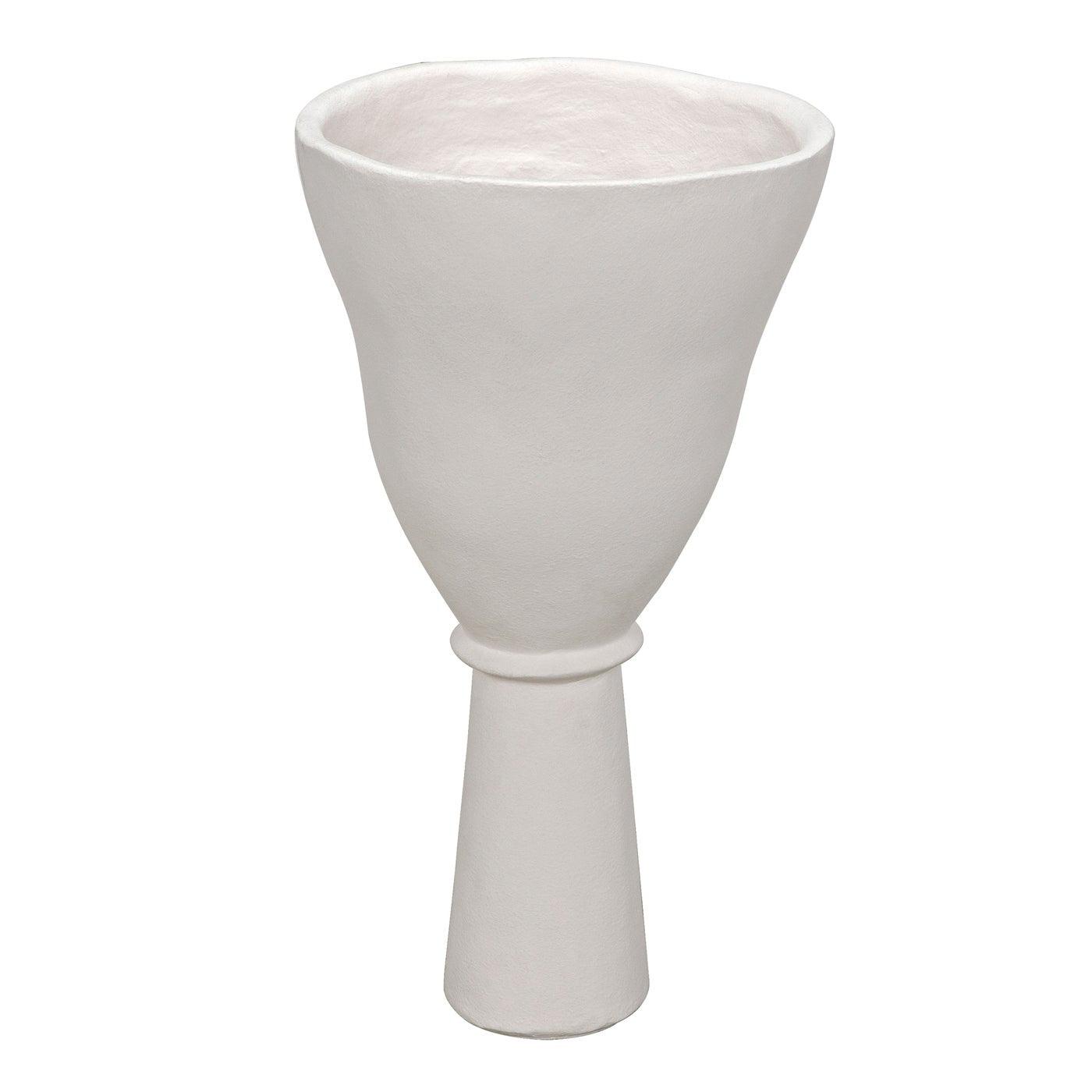 Vase, White Fiber Cement